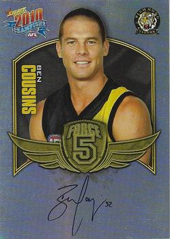 2010 Select AFL Champions - Force 5 Foil Signatures #FFS57 Ben Cousins Front